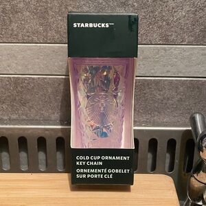 Collectible Starbucks Iridescent Cold Cup Ornament Keychain